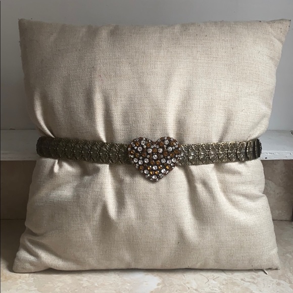 Vintage belt with giant heart buckle - Picture 1 of 8